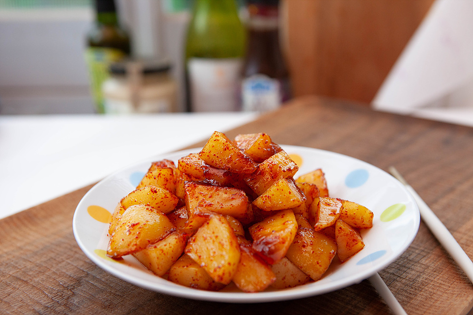 매운 감자조림 황금레시피 맛있는 고춧가루가 정답이네요~