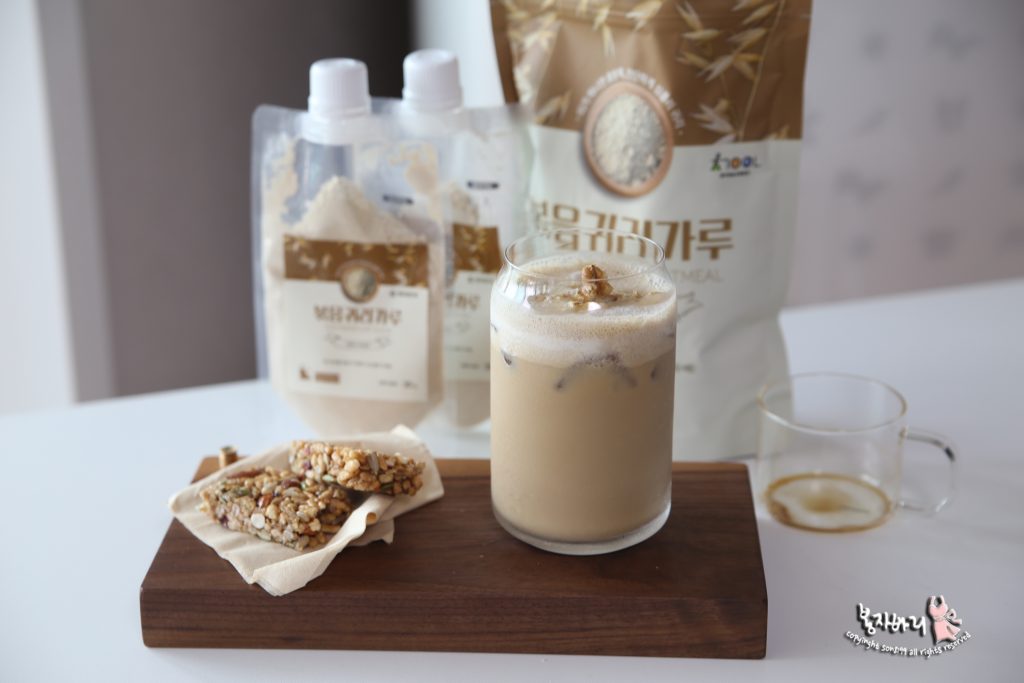미숫가루라떼 말고 볶음귀리가루로 귀리라떼