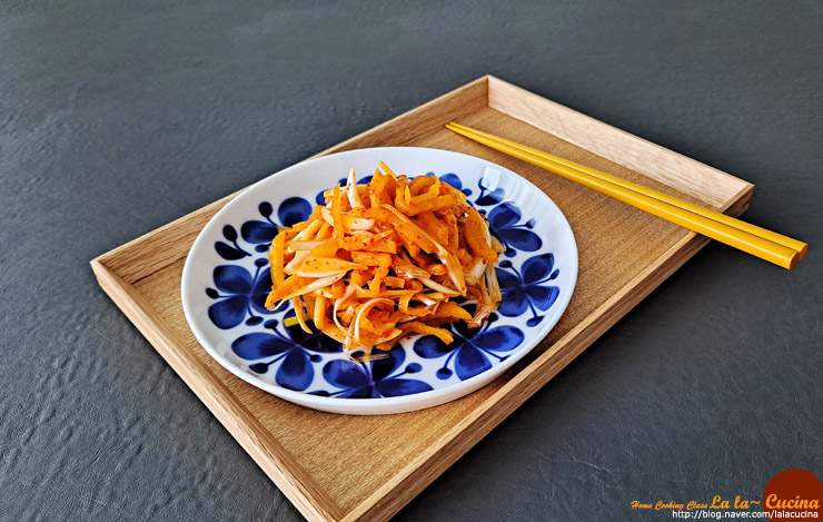 꼬들 단무지무침 여경래셰프 레시피로  초간단 밑반찬 만들기