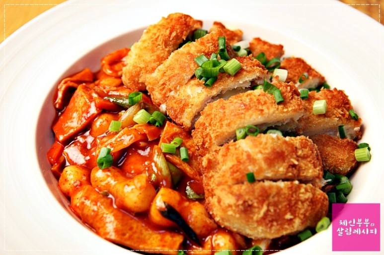 같이 먹으니 더 맛있다! 치즈돈까스떡볶이~/정읍단풍미인쇼핑몰 푸드하다 귀리한돈 치즈돈까스