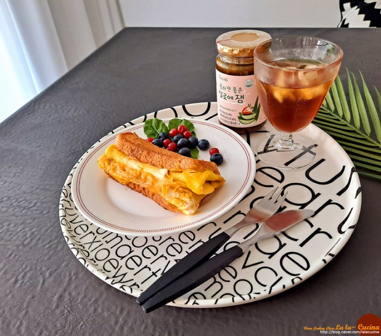 백종원 토스트 레시피 계란 원팬토스트 w. 알로에잼