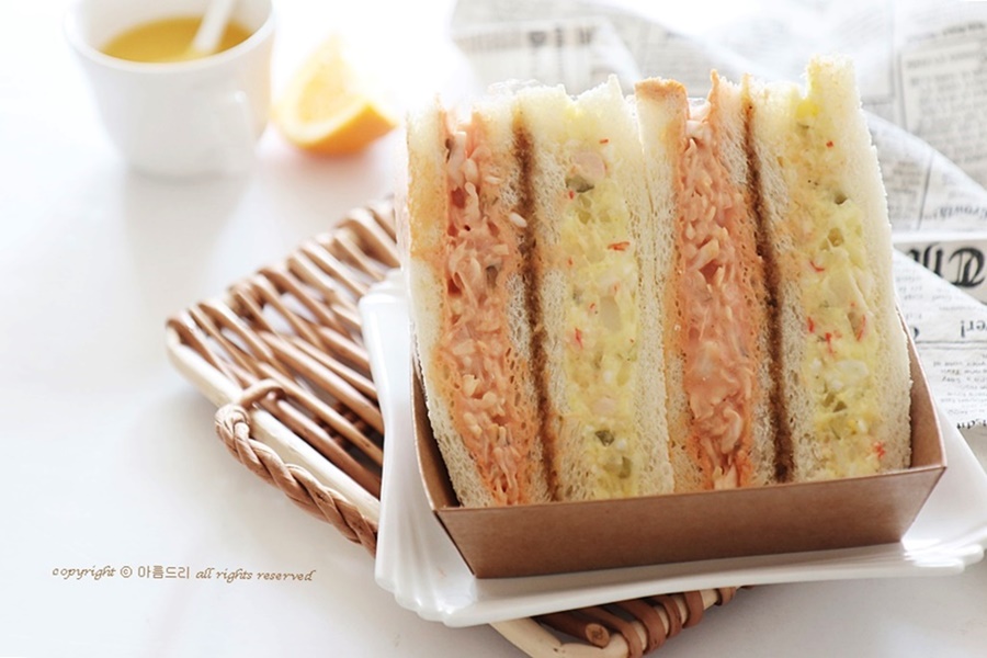 인기가요 샌드위치 만드는법 ~ 아삭, 달콤, 너무 맛있어요~