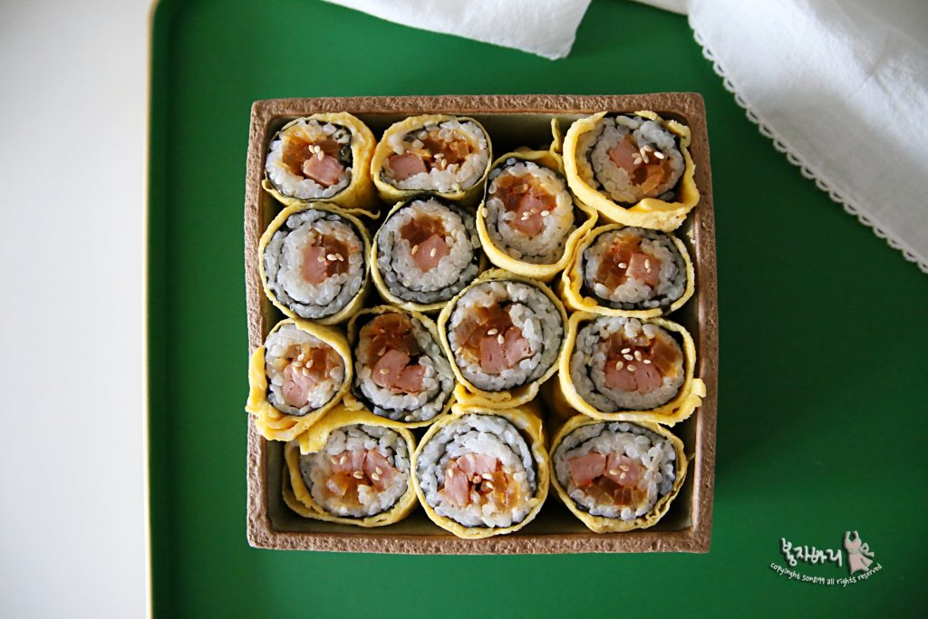 꼬마김밥 아이들이 좋아하는 계란말이 스팸김밥