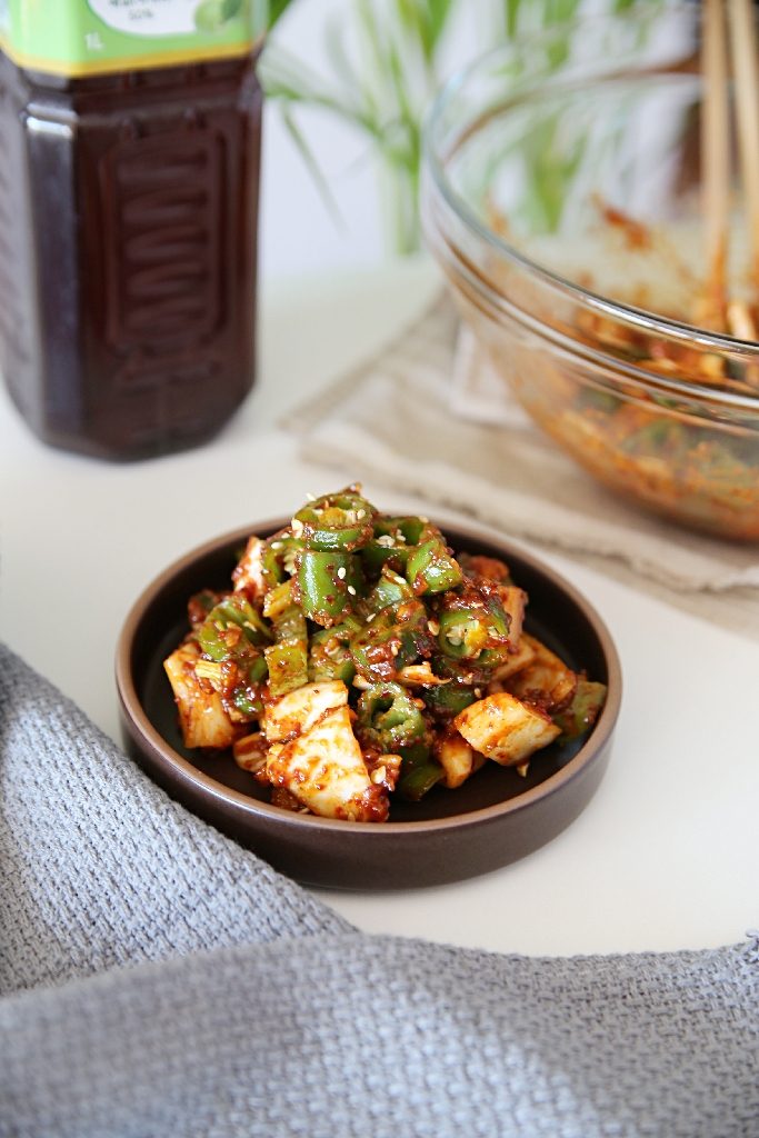 아삭이고추된장무침  5분 완성 반찬메뉴 오이고추된장무침