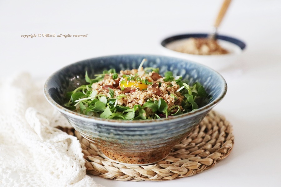 두부 청국장 비빔밥! 찌개말고 비빔양념장 만들어 ~청국장요리