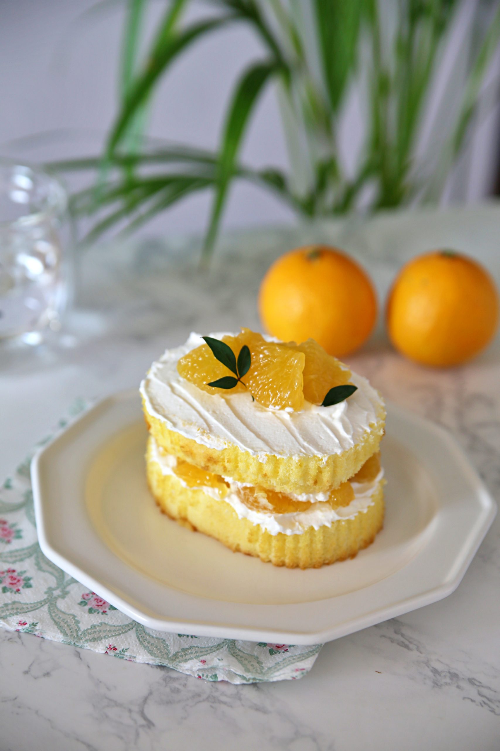 케이크 만들기 황금향으로 초간단디저트 생크림 과일케이크