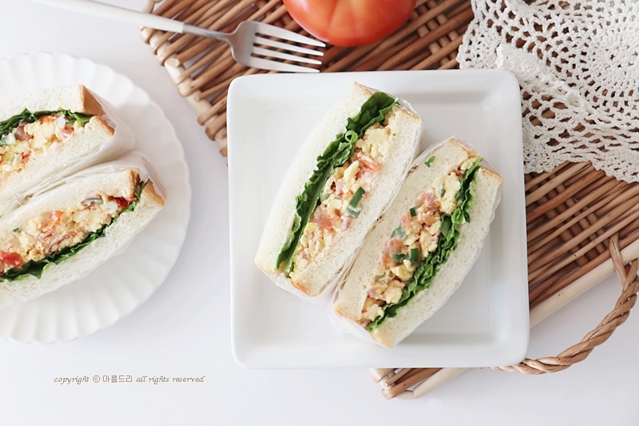 토달볶음! 간편식사로 좋은 토마토 계란볶음 토스트 ~