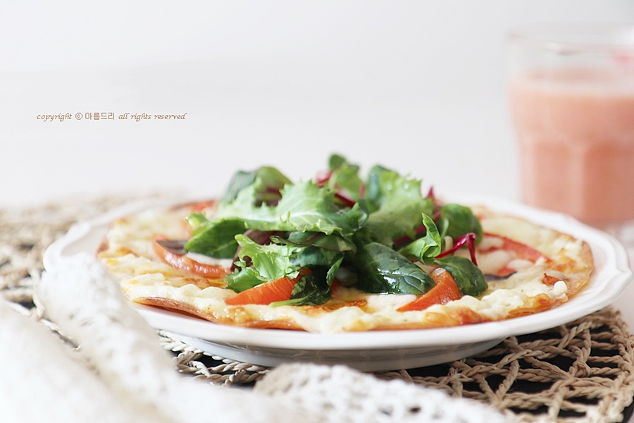 토마토 또띠아피자만들기! 간식으로 좋은 토마토 요리
