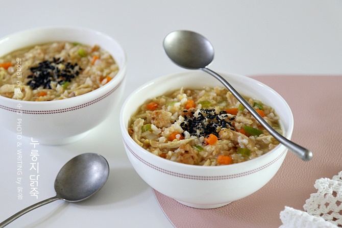 누룽지 넣어 초간단 닭죽 끓이는법, 누룽지 닭가슴살요리