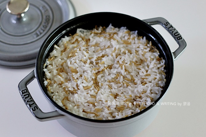 쫀득쫀득 귀리밥짓기,인덕션 냄비밥 하는법부터 누룽지 만드는법 귀리효능까지...