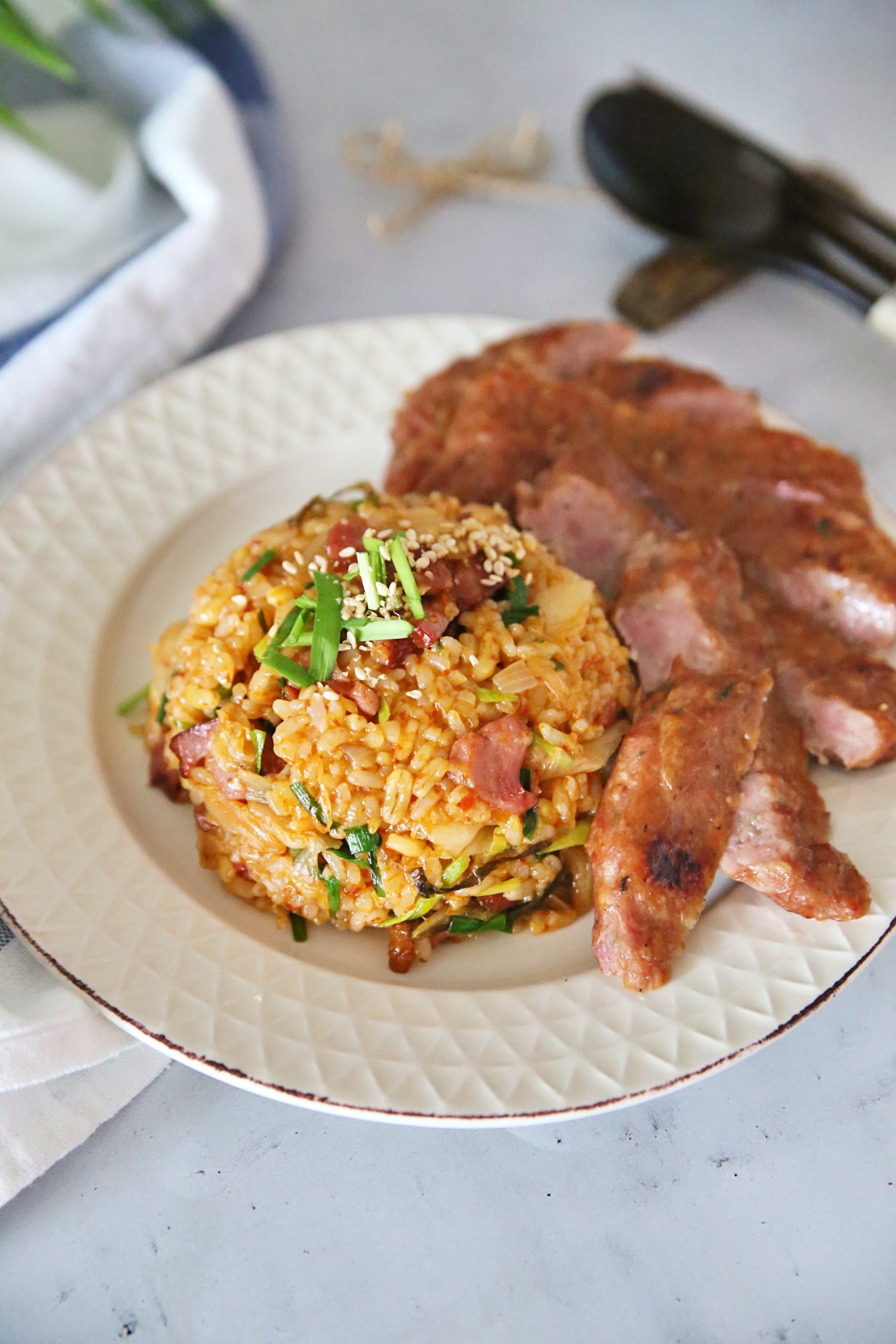 훈제오리 볶음밥 간단한 점심 메뉴 훈제오리요리 김치볶음밥 레시피