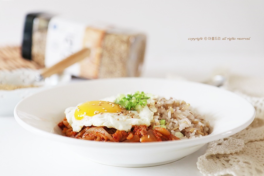 귀리 추석선물세트! 참치 김치덮밥 만드는 법~