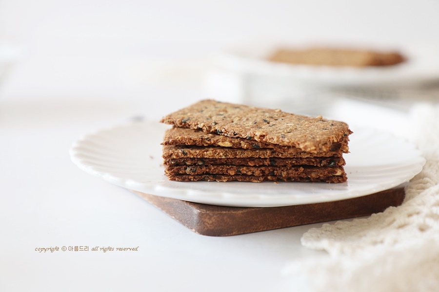 귀리 크래커 쿠키만들기 ! 바삭바삭 맛있는 귀리요리~