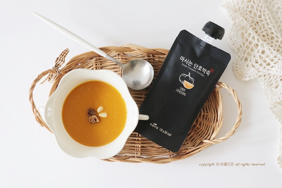 마시는 단호박죽 ! 두손푸드의 간편죽 간단한 아침식사 간편식 추천