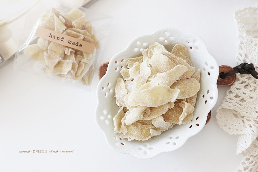 생강편강 만들기! 바삭 맛있는 건강 간식 깐생강으로 간편하게~