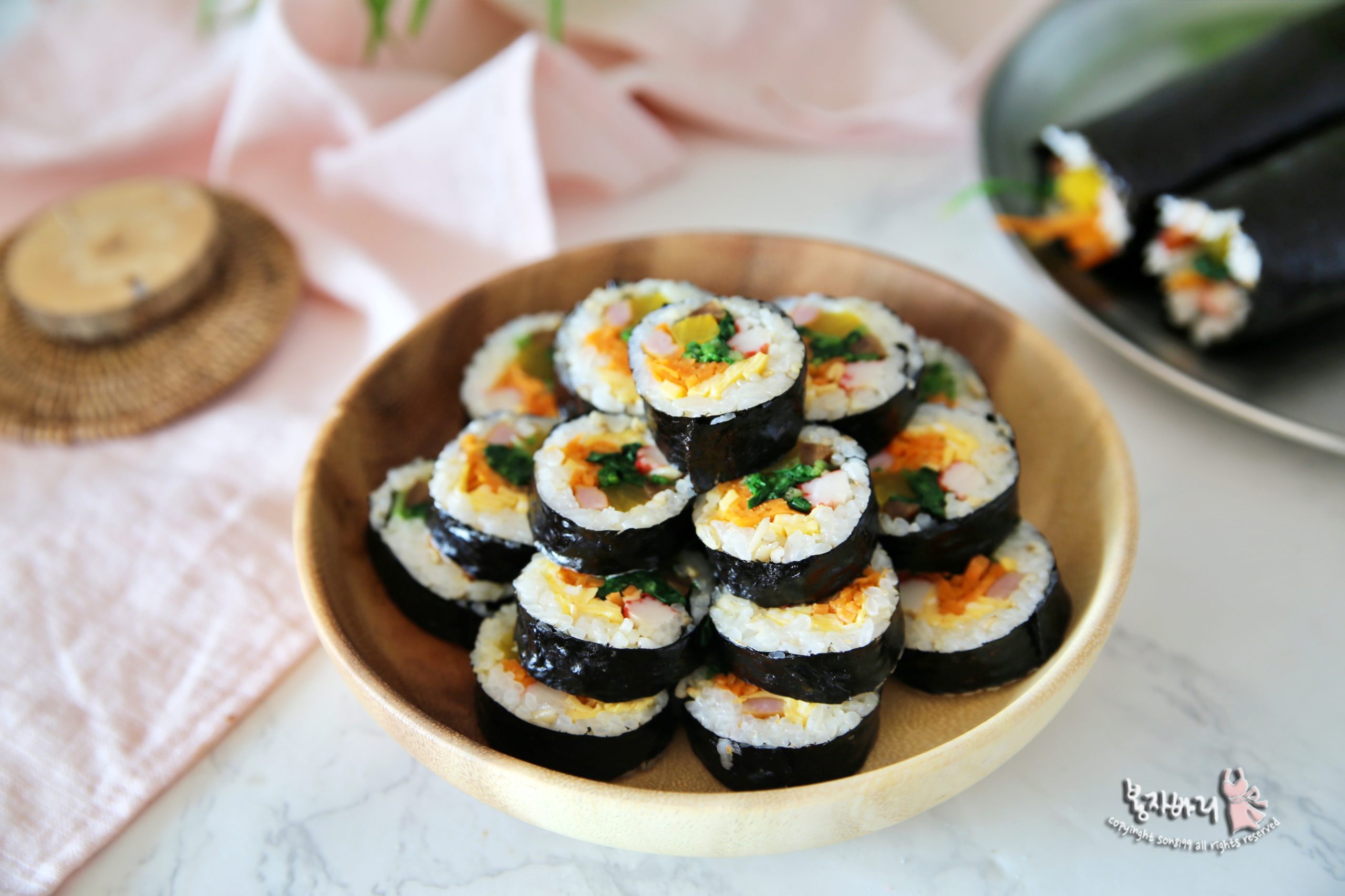 김밥맛있게싸는법 김밥재료 시금치 집김밥 만들기