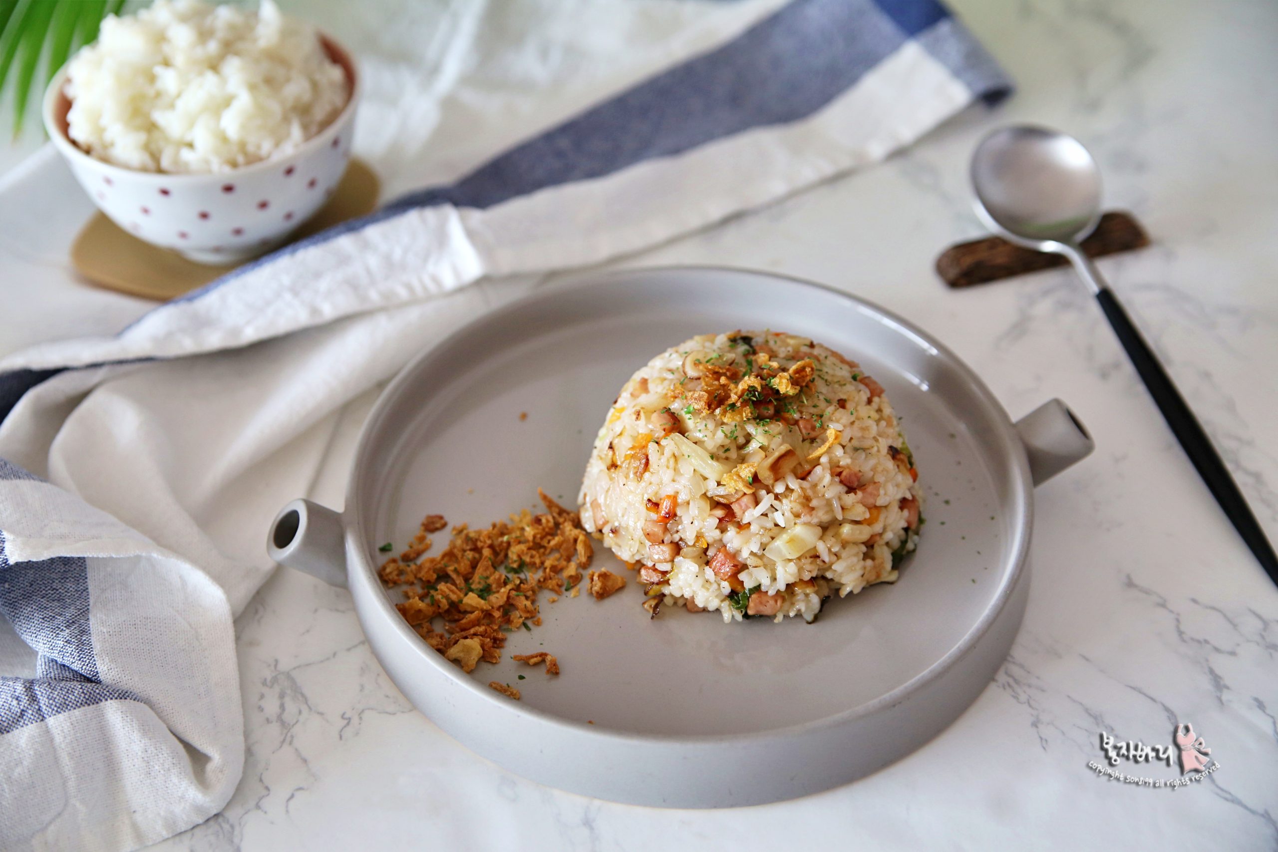 스팸볶음밥 레시피 스팸요리 볶음밥종류 누룽지 향미쌀 스팸김치볶음밥