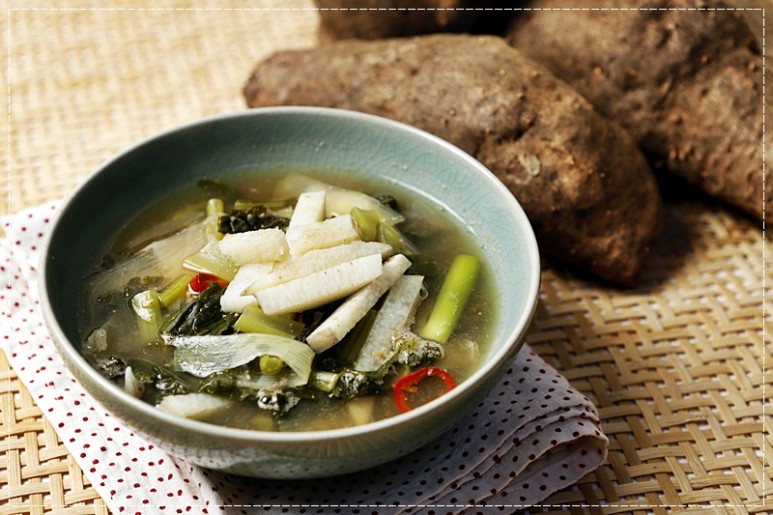 둥근마 무청된장국 끓이는 법 / 둥근마요리