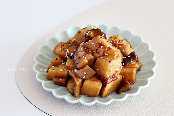둥근마 표고버섯조림 만드는 법, 반찬으로 좋은 둥근마 요리