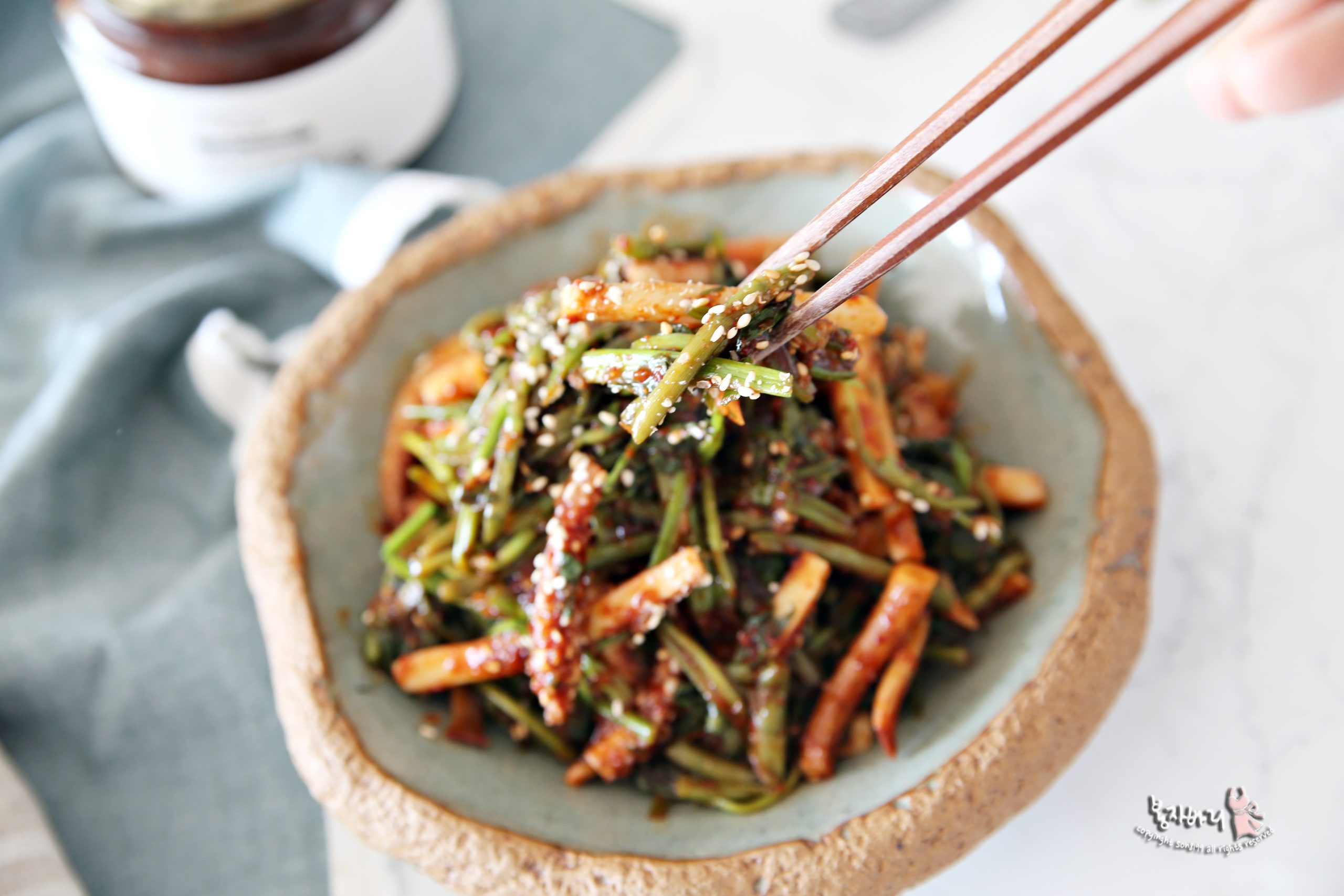 미나리 오징어초무침 레시피 오징어미나리무침 미나리무침 데치기 미나리요리