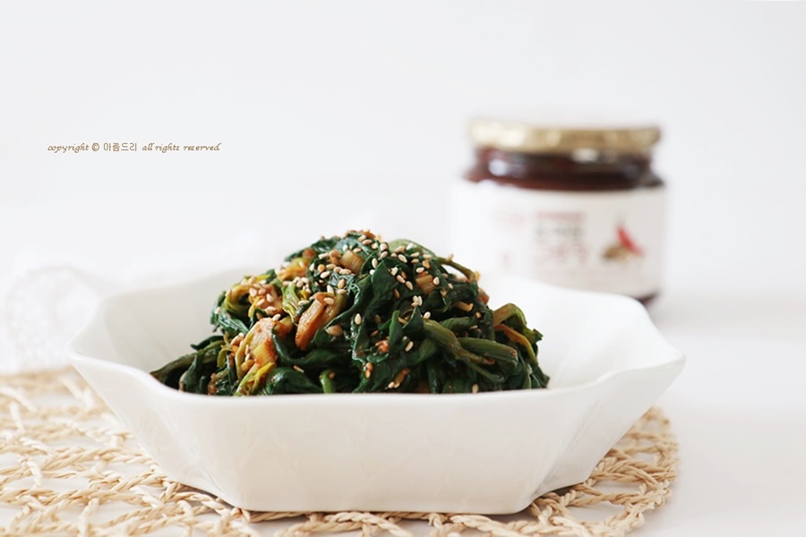 시금치무침! 초무침으로 상큼하게 시금치 데치기