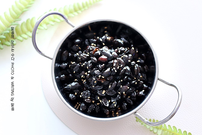 불리지 않고 서리태 콩자반 만들기, 콩조림 레시피 검은콩요리 효능