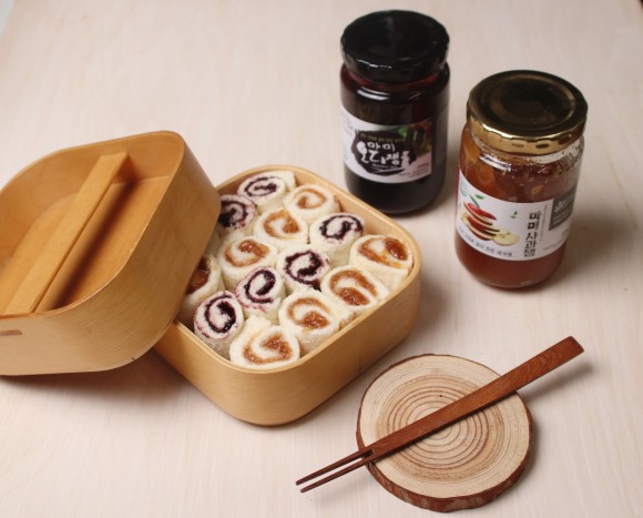 잼롤샌드위치 만들기, 오디잼.사과잼요리