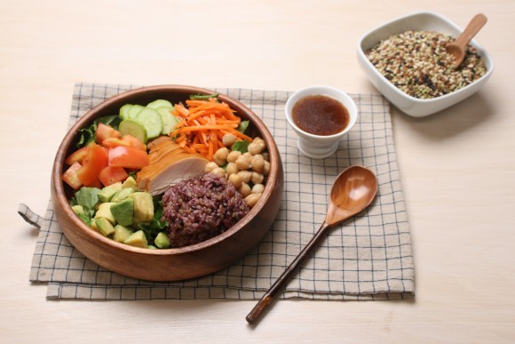 고소한 오색현미로 라이스볼, 샐러드볼 만들기