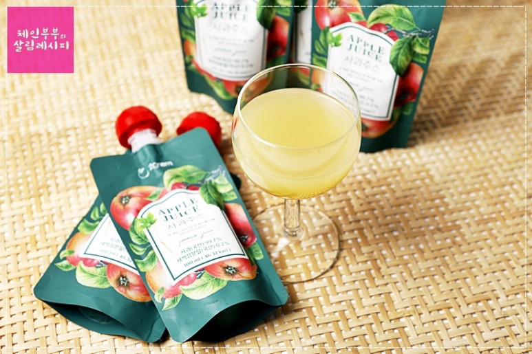 사과에 새싹인삼이 쏘옥~ 더 맛있고 더 건강하게~ 2그램 사과주스