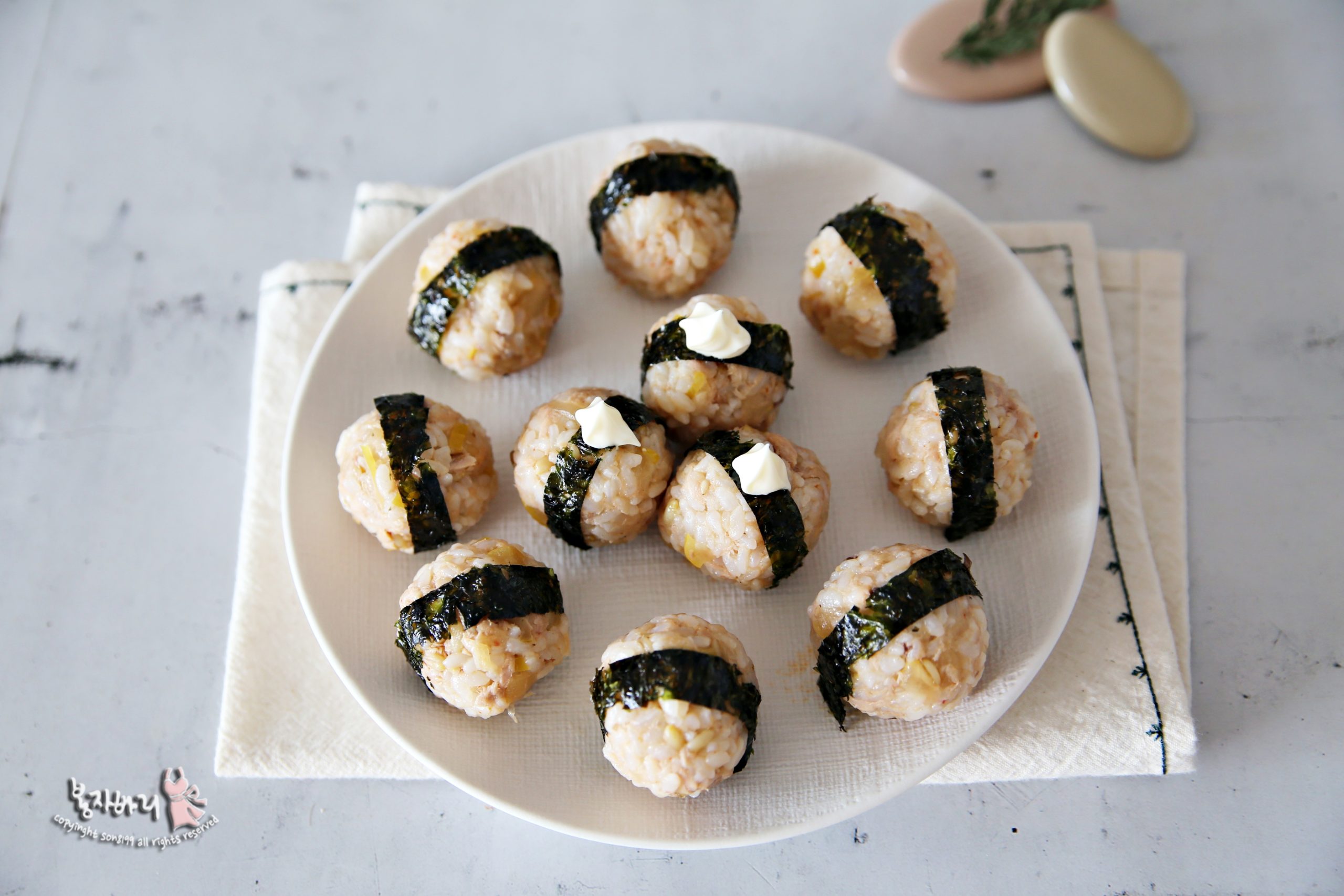 주먹밥 만들기 참외장아찌 넣은 참치주먹밥 초등학생 도시락