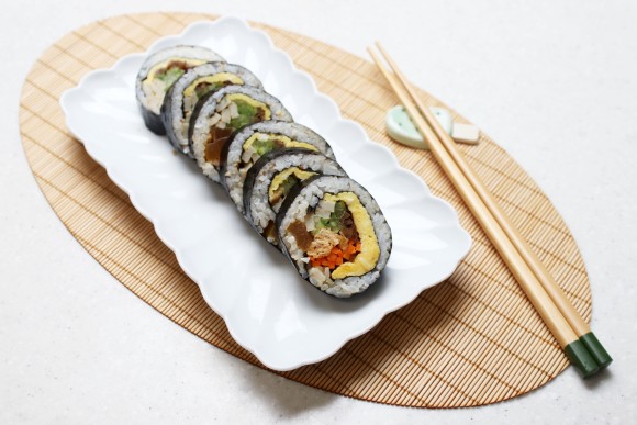 참외장아찌로 장아찌김밥만들기.