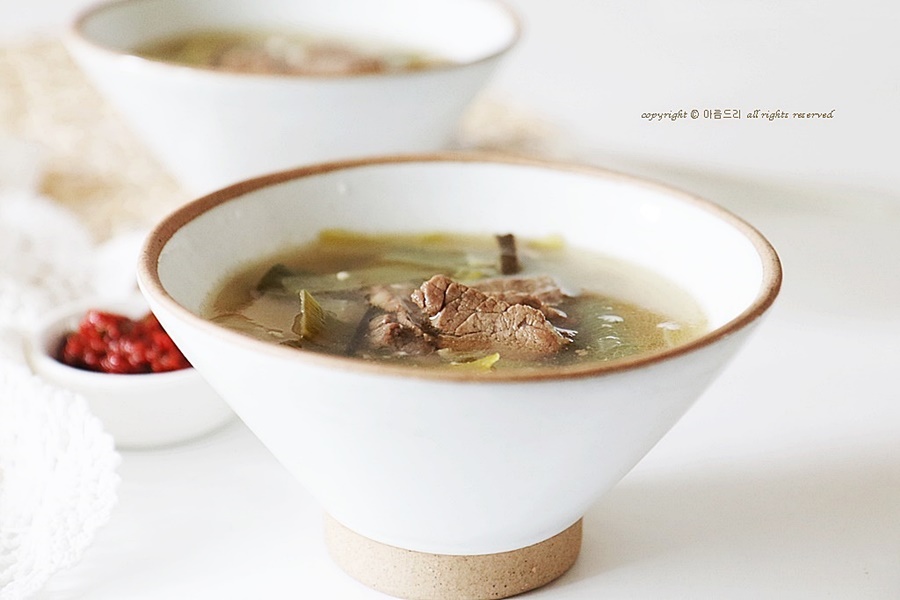 파개장 시원한 국물요리 끓이는법 대파국 간단한 소고기국 다대기 ~