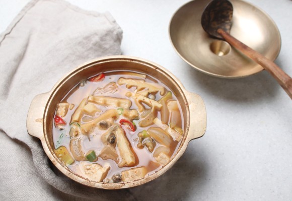 죽순된장찌개, 삶은 죽순으로 쉽게 끓여요.