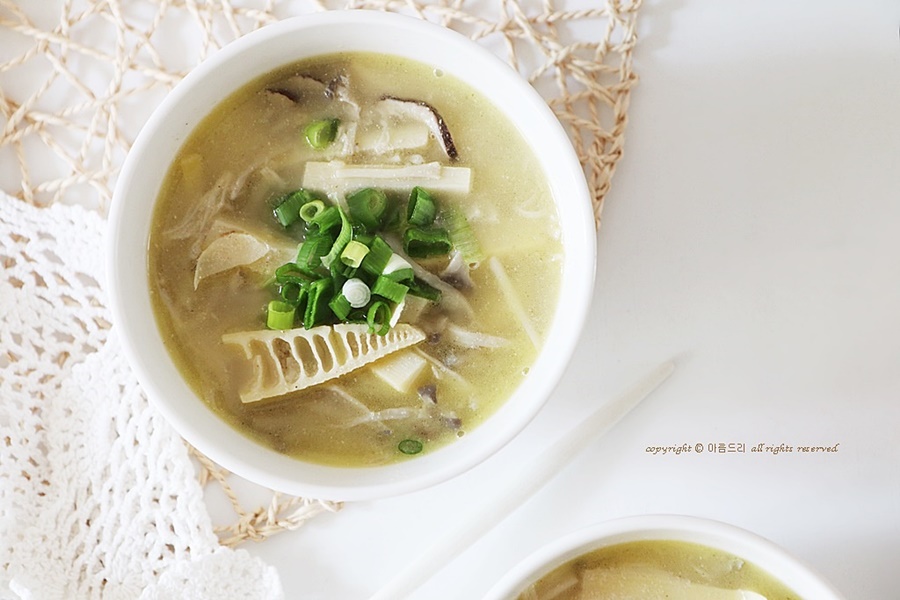 죽순 들깨버섯탕 만드는 법! 죽순요리법~
