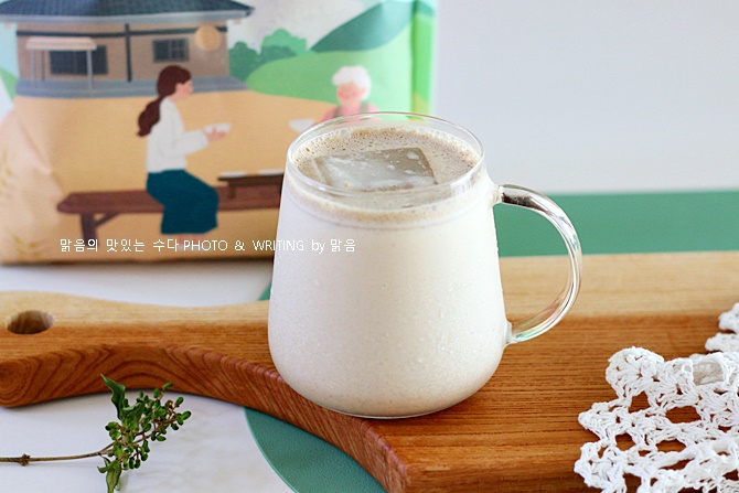 뭉침 없이 미숫가루 타는법, 옛날 미숫가루라떼 만들기 여름음료