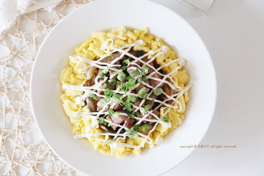 스팸마요덮밥보다 더 맛있는 오리 떡갈비요리 마요덮밥 만들기 ~