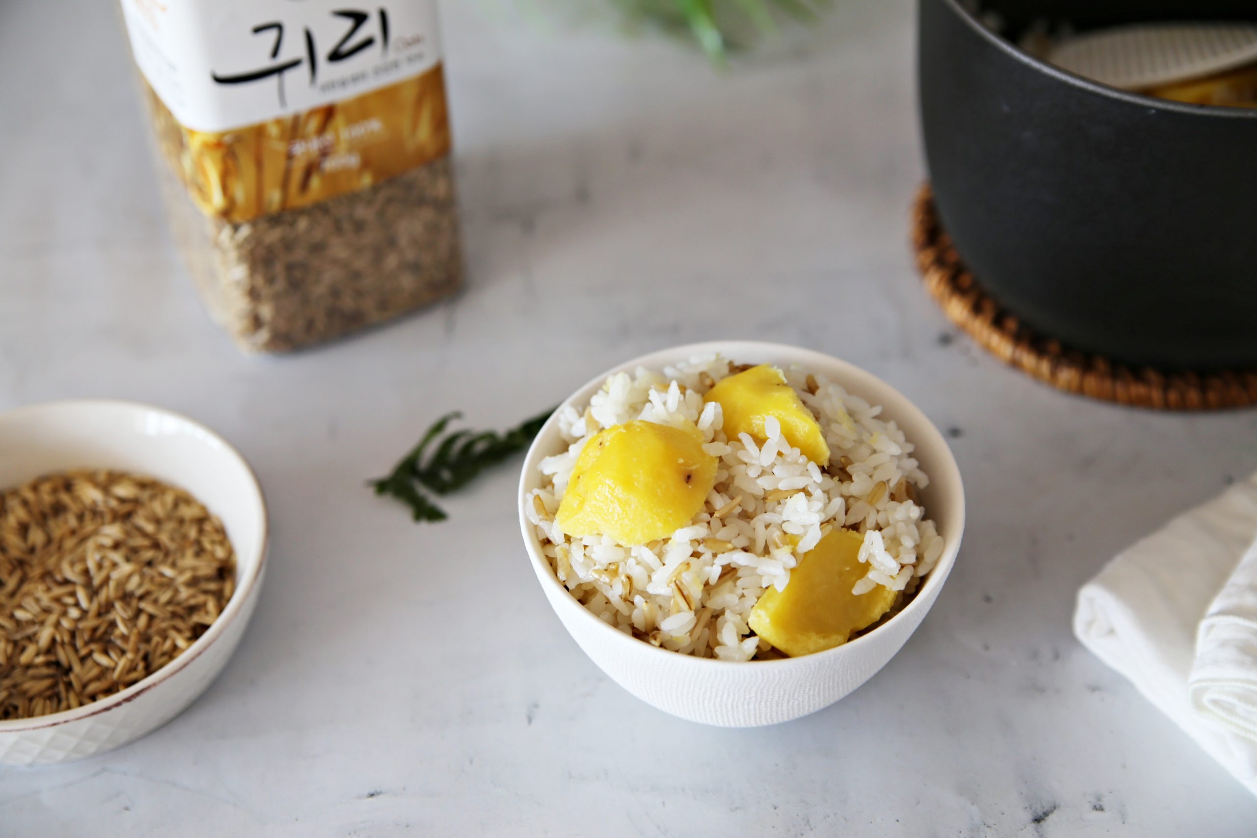 귀리 밥 짓기 귀리쌀 귀리먹는법 다이어트 감자밥 냄비밥 하는법