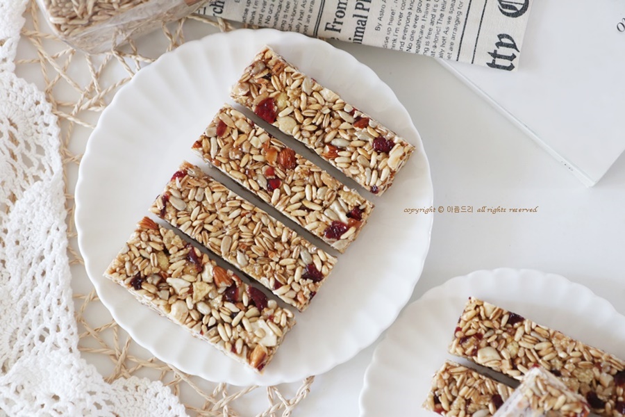 귀리 견과류바 만들기 ! 귀리요리 귀리선물세트 ~