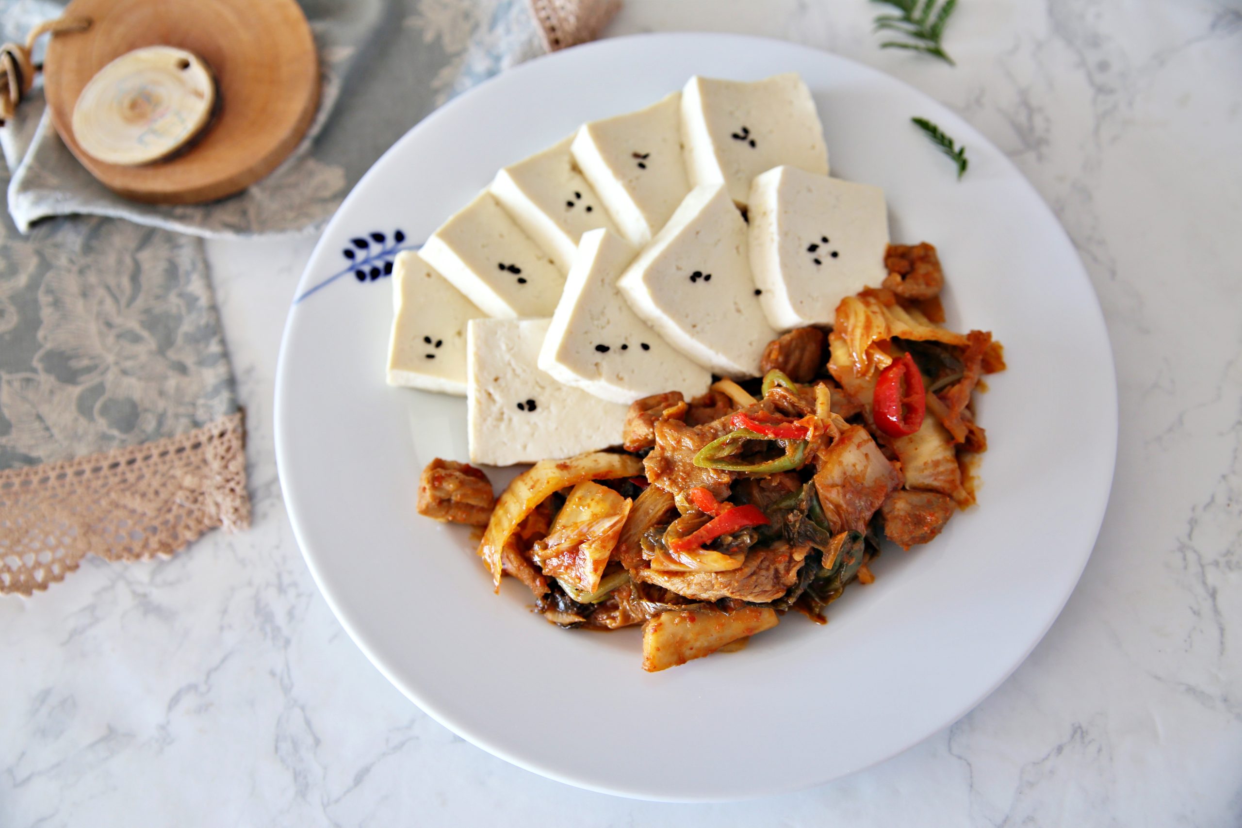 돼지고기 두부김치 만드는법 두부데치는법