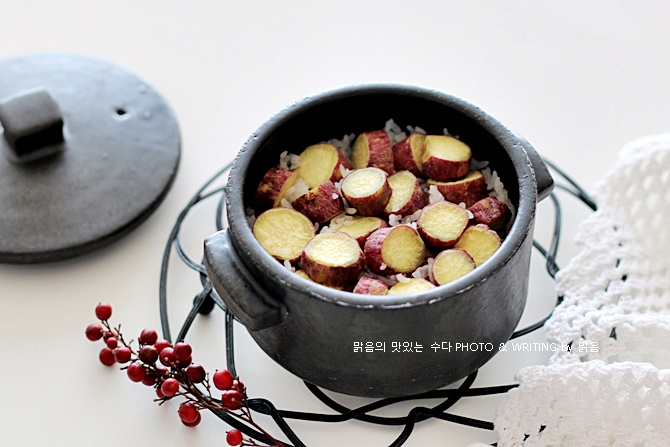 전자레인지 밥하기, 초간단 고구마 솥밥 하는법