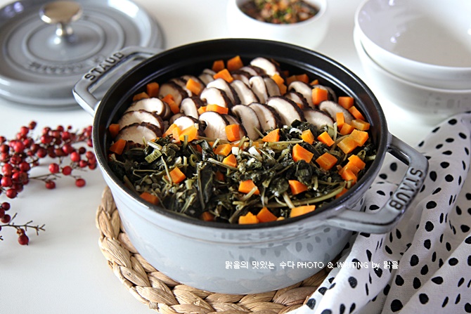 취나물표고버섯밥 하는법, 영양 가득 솥밥 레시피