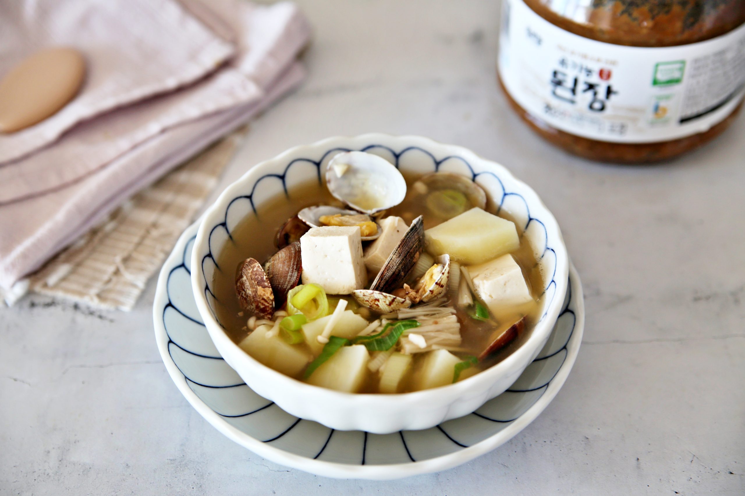 감자된장국 끓이는 법 바지락 된장국 아침국 두부감자된장국 레시피