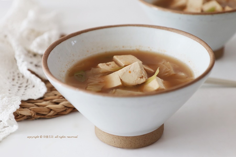 양배추요리 ! 달근한 양배추 된장국 끓이는법  유기농 된장