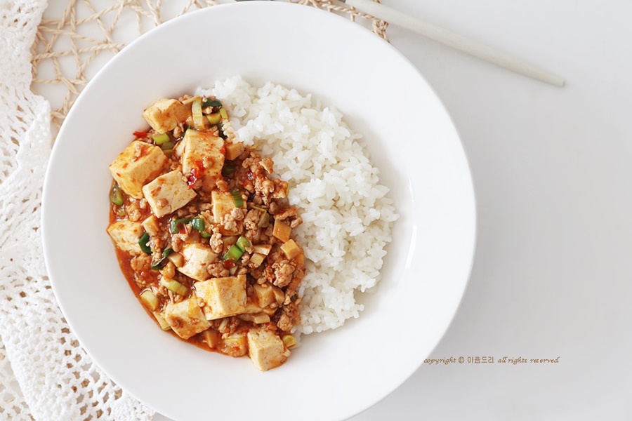 마파두부 만들기! 한그릇요리 마파두부덮밥 레시피~