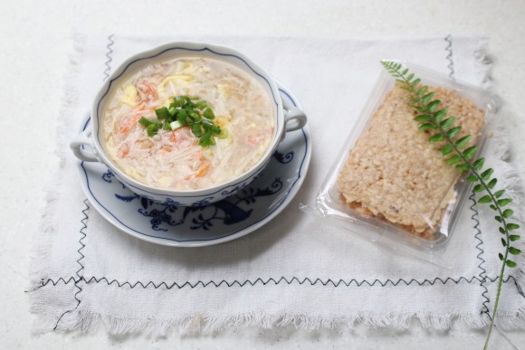 누룽지 게살스프 레시피, 따뜻한 아침대용