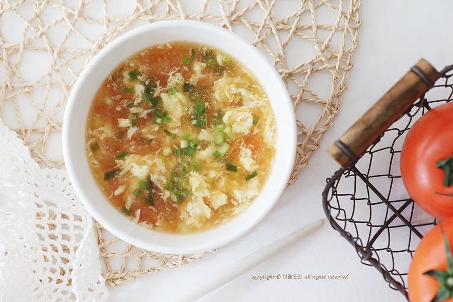 토마토 계란탕 중국식 계란국 만들기 간단요리 레시피