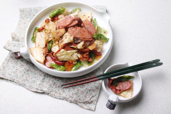 훈제오리양배추볶음, 훈제오리요리