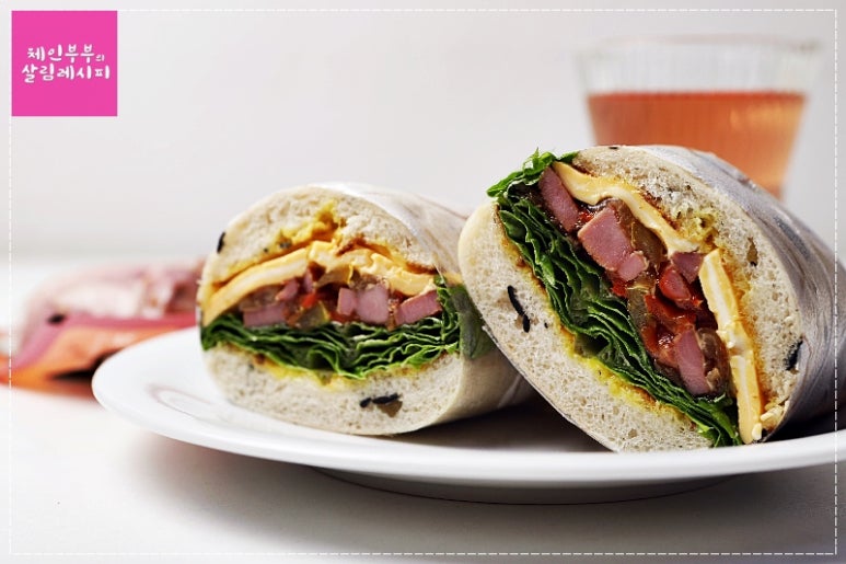 훈제오리샌드위치 만드는 법 / 훈제오리요리 /피크닉도시락 /브런치