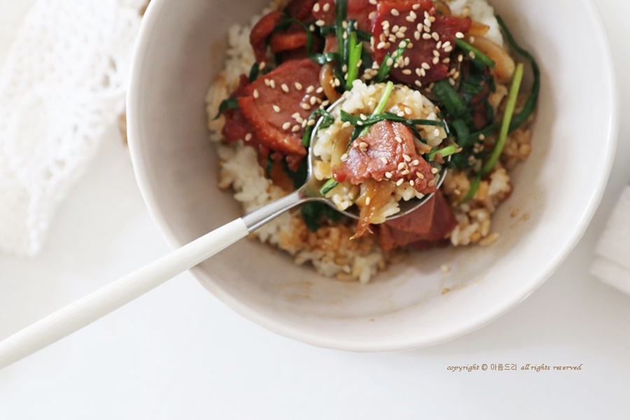 오리훈제덮밥 만들기 ! 오리훈제 한그릇 요리 레시피~