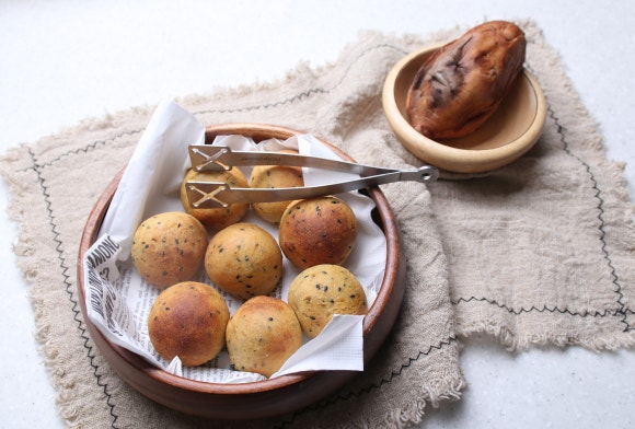 에어프라이어 고구마깨찰빵 만들기